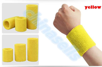 Sports Sweatband Cotton 15*8Cm Terry Cloth Wrist Sweat Bands Tennis Fitness Basketball Wristband Wrist Support Protector