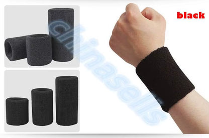 Sports Sweatband Cotton 15*8Cm Terry Cloth Wrist Sweat Bands Tennis Fitness Basketball Wristband Wrist Support Protector