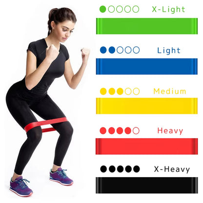 Portable Fitness Workout Equipment Rubber Resistance Bands Yoga Gym Elastic Gum Strength Pilates Crossfit Women Weight Sports