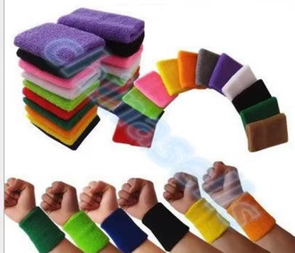 Sports Sweatband Cotton 15*8Cm Terry Cloth Wrist Sweat Bands Tennis Fitness Basketball Wristband Wrist Support Protector