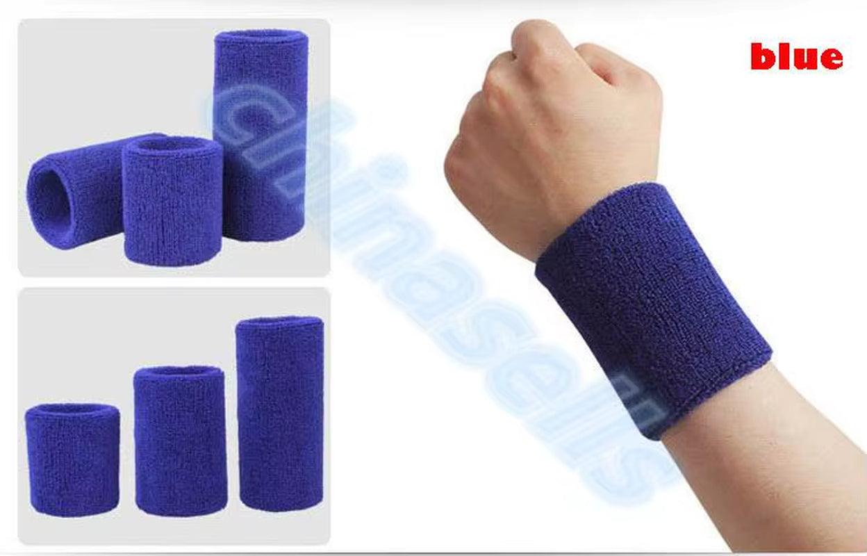 Sports Sweatband Cotton 15*8Cm Terry Cloth Wrist Sweat Bands Tennis Fitness Basketball Wristband Wrist Support Protector