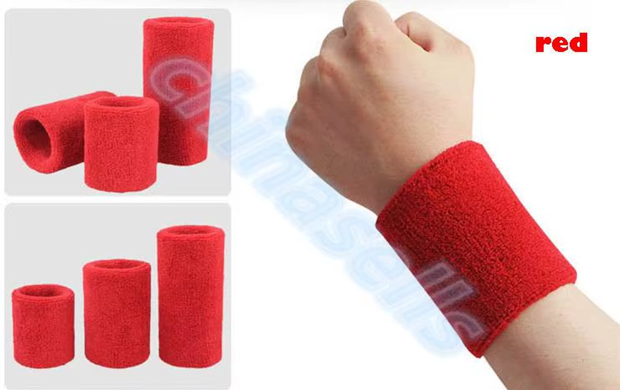 Sports Sweatband Cotton 15*8Cm Terry Cloth Wrist Sweat Bands Tennis Fitness Basketball Wristband Wrist Support Protector