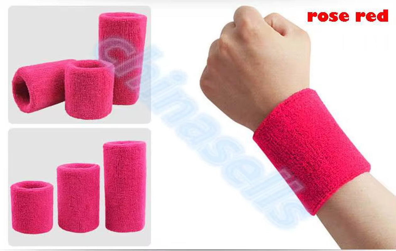 Sports Sweatband Cotton 15*8Cm Terry Cloth Wrist Sweat Bands Tennis Fitness Basketball Wristband Wrist Support Protector